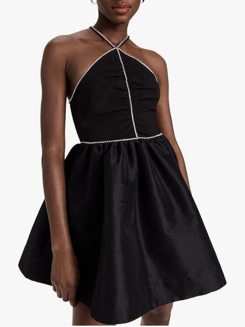NWT Likely Renn Dress – Black Rhinestone Trim Mini Dress | Size 6